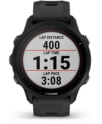 Умные часы Garmin Forerunner 955 с черным ремешком